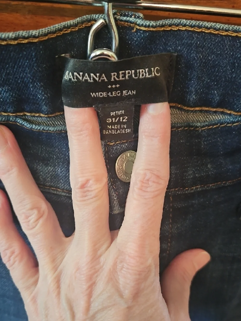 Banana Republic Dark Indigo Wide-Leg Jeans - Picture 2 of 3